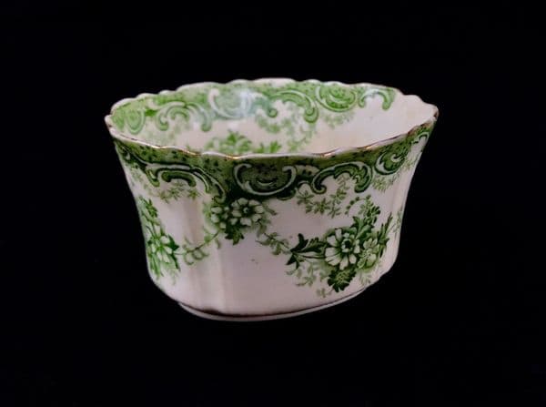 Edwardian The Paragon China Tea Set / The Star Service / Green And White For 1